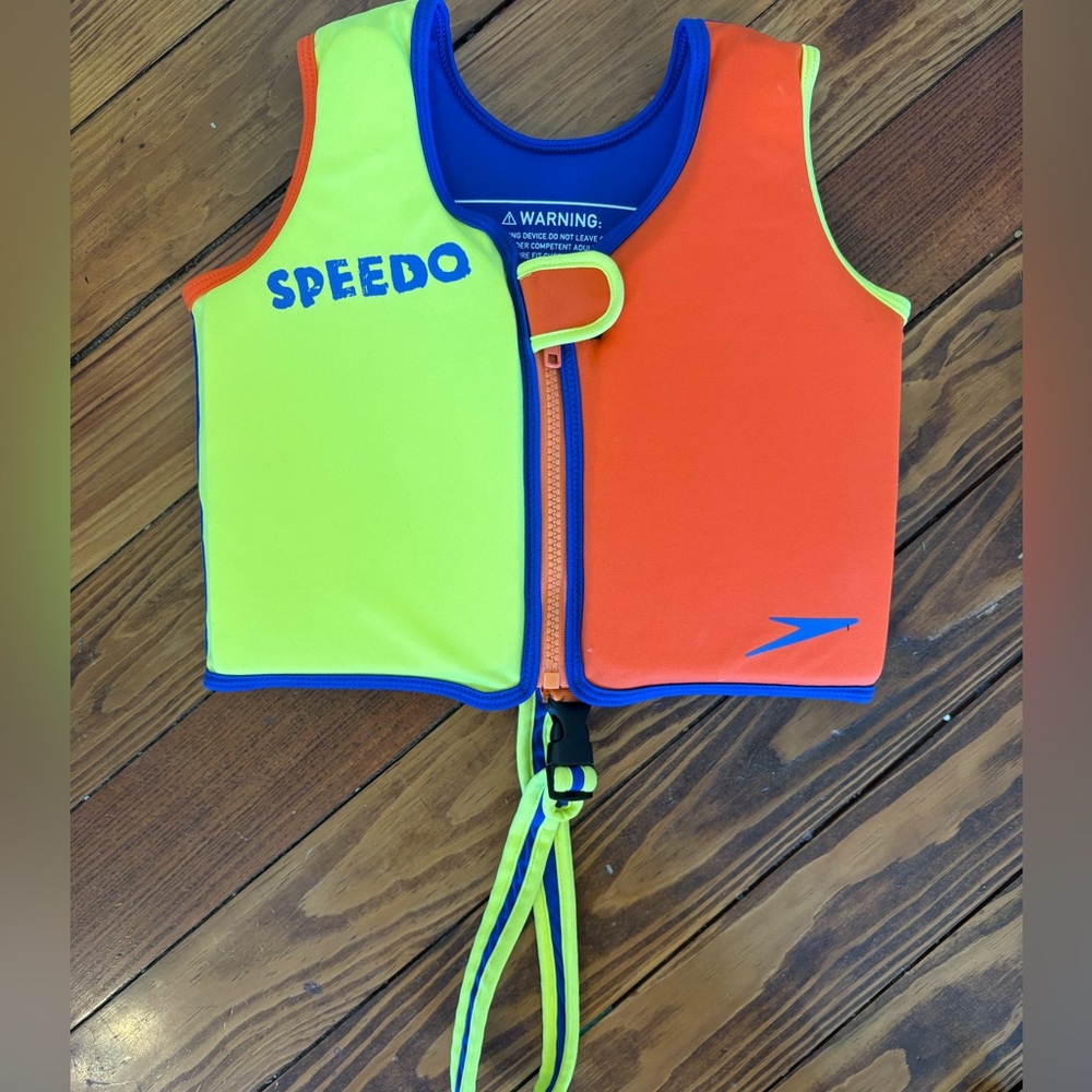 Speedo Neon Swim Vest for Kids, Size 2-4